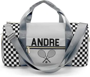 Personalized Luggage Bag Grey Customized Travel Bag with Name Sports Bag Dance Bag Weekend Vacation Gym Bag