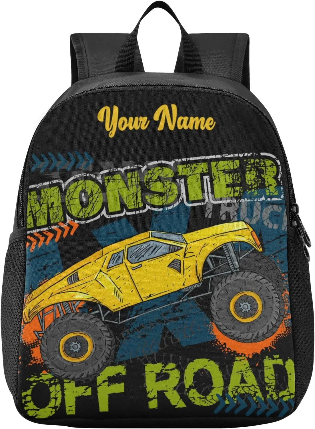 Personalized Monster Truck Kids Backpacks for Boys Preschool Backpack Light School Travel Backpacks with Name