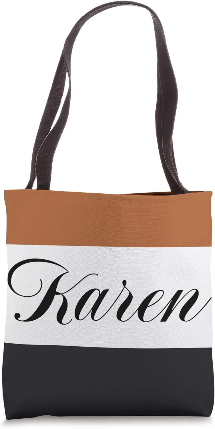 Personalized Name Karen Employee Bridal Birthday Gifts Tote Bag