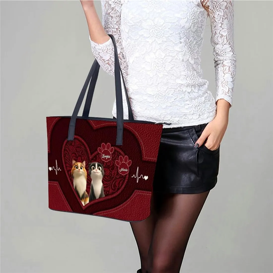 Personalized Shoulder Bag Custom Names Mothers Day Handbag Large Capacity Handbag Gift for Grandmother Mom Mother