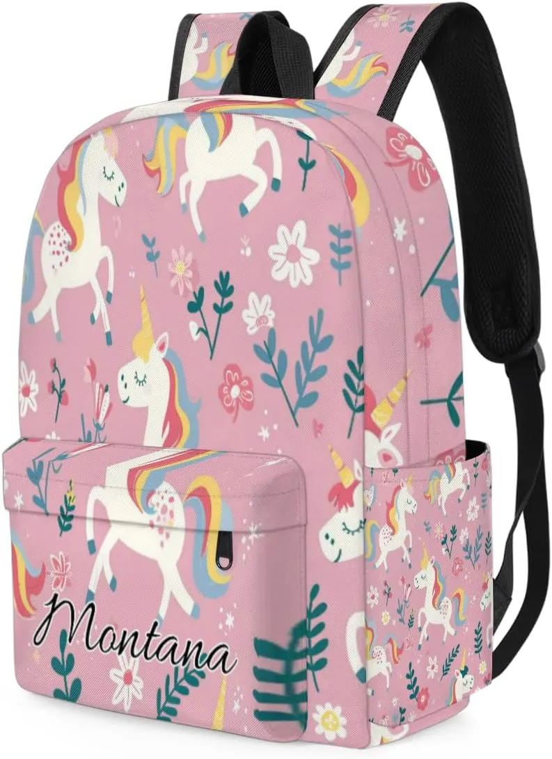 Personalized Toddler Backpack Girl Little Backpacks Animal Unicorn Cartoon Travel Bag for Kids Girls Preschool Elementary School Bookbag