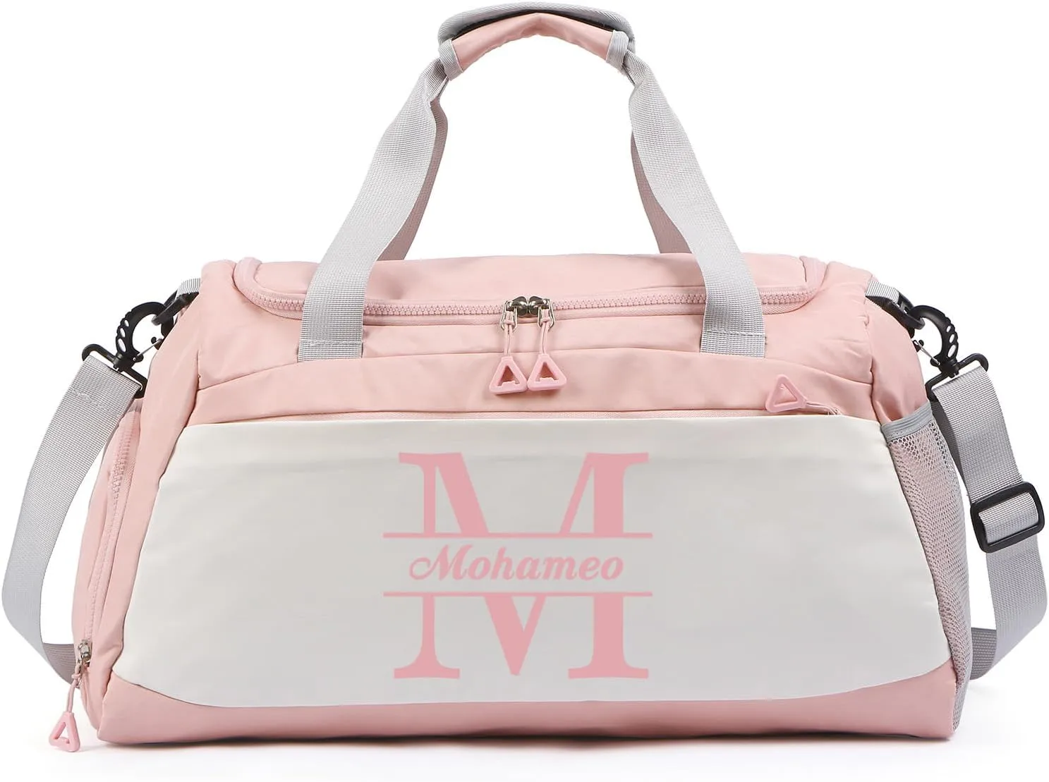 Personalized Travel Duffel Bag: Custom Large Waterproof Travel Bag with Name and Letter - Travel Luggage Bag with Shoes Compartment for Women Men