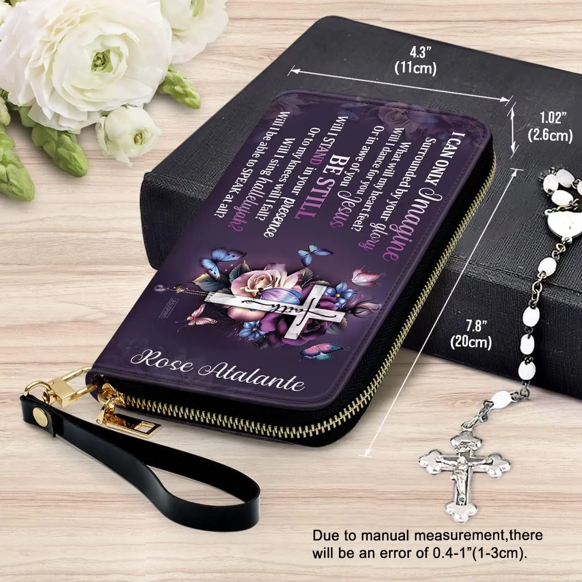 Personalized Wristlet Leather Clutch Purse For Women - Christian Gifts For Women, Christmas Gifts For Women