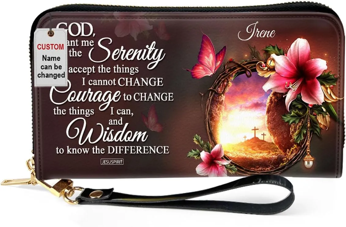 Personalized Wristlet Leather Clutch Purse For Women - Christian Gifts For Women, Christmas Gifts For Women