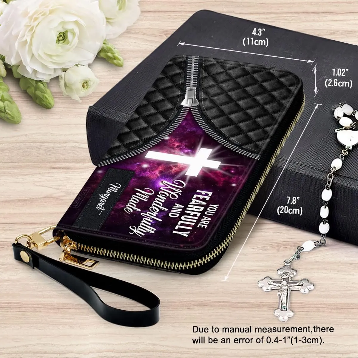 Personalized Wristlet Leather Clutch Purse For Women - Christian Gifts For Women, Christmas Gifts For Women