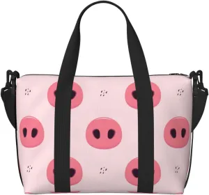 Pig Noses Travel Bag for Women Men Weekender Bags Carry on Overnight Bag Tote Bag Yoga Gym Bag for Gym, Work, Weekend, Travel, Personal Items