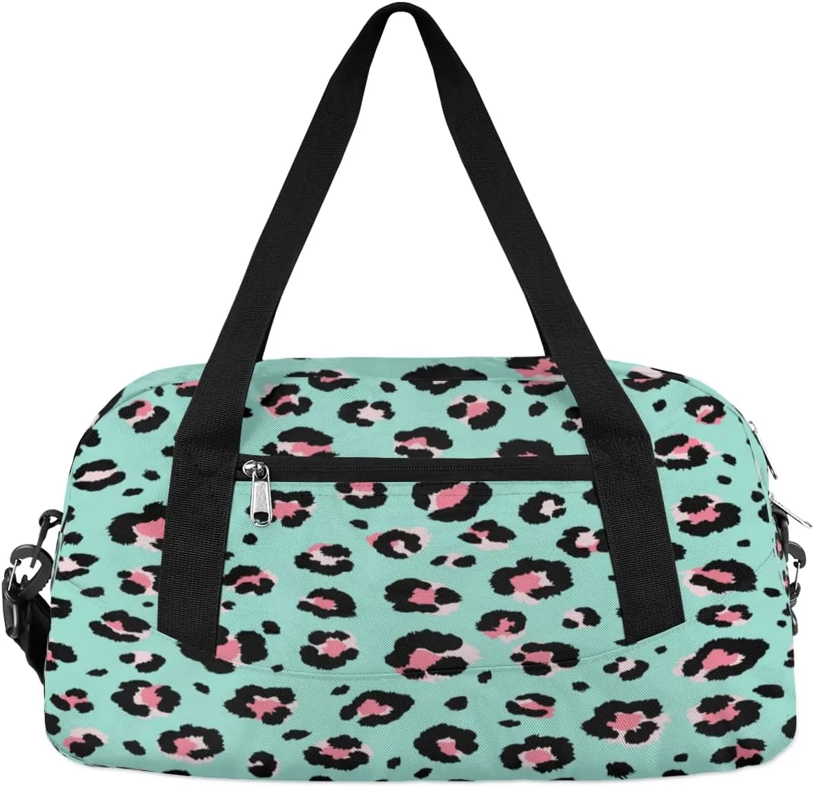 Pink Leopard Print Spots Gym Bag, Duffle Bag, Weekender Bag, Duffel Bag, Overnight Bag, Travel Duffel Bag, Dance Bag, Tote Bag, Beach Bag, Pool Bag, Gym Duffle Bag, Carry on Bag