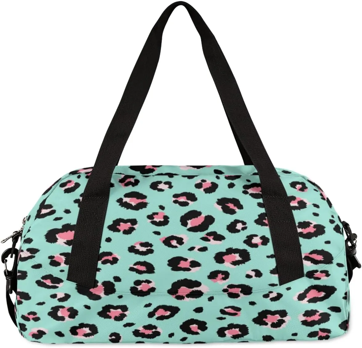Pink Leopard Print Spots Gym Bag, Duffle Bag, Weekender Bag, Duffel Bag, Overnight Bag, Travel Duffel Bag, Dance Bag, Tote Bag, Beach Bag, Pool Bag, Gym Duffle Bag, Carry on Bag