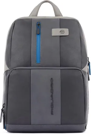 Piquadro Urban Backpack Business Leather 39 cm Laptop Compartment, Black Grisongr, Taglia unica