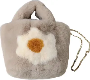 Plush Underarm Bag for Girls Furry Purse Handbags for Women Y2K Fluffy Fuzzy Shoulder Bag Tote Bag for Autumn Winter
