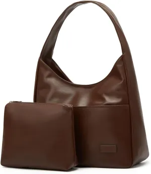 Pocadri Women Tote Handbags Chic Vegan Leather Tote Bag Purse Stylish Casual Trendy Large Soft Shoulder Bag