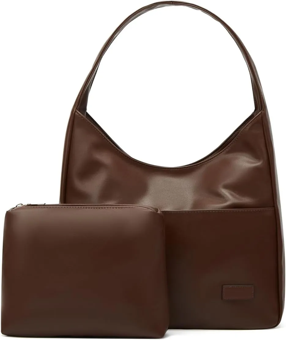 Pocadri Women Tote Handbags Chic Vegan Leather Tote Bag Purse Stylish Casual Trendy Large Soft Shoulder Bag