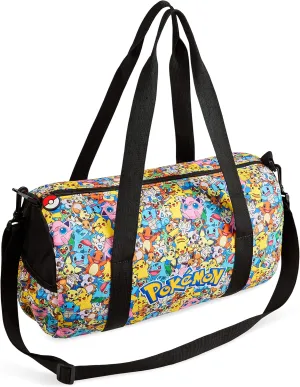 Pokemon Duffel Bag for Kids, Gym Bag Overnight Pikachu Sports Kit Holdall Bag Hand Luggage Bag - Gifts for Boys (Multicolour)