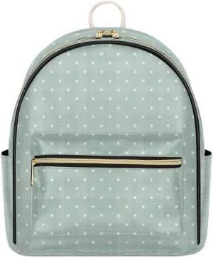 Polka Dot Women Backpack Purse Casual Mini Back Pack Backpacks Cute Mini Backpacks Daypacks Pu Leather Bookbag Anti Theft Sage Green Small Travel Backpacks