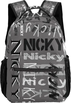 Polyester Personalized School Bookbag with Name Text Waterproof Custom Elementary Backpack Book Bag for Boys Girls Stylish Customize Back Pack Customized Gift for Kids Back to School