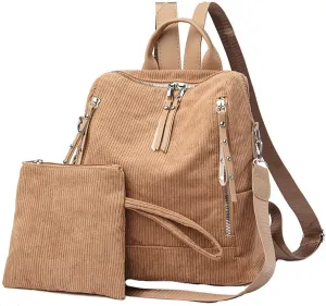 Popular Outdoor School Back Pack Schoolbag College Backpack School Bag Womens Fashion Backpack (Brown, One Size)