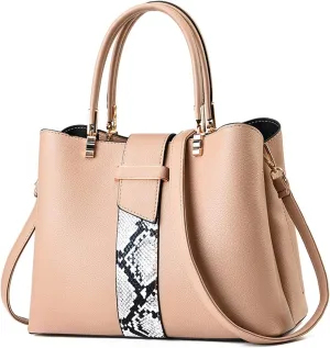 PORRASSO Women's Classic Elegant Apricot Satchel Handbag, 29x13x21 cm, Top Handle & Crossbody, Waterproof, PU Leather