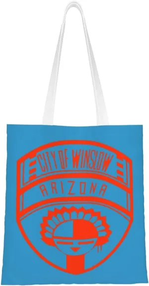 Possible Former Flag Of Winslow, Arizona Tote Bag for Women Canvas Shopping Bags Reusable Large Capacity Casual Shoulder Handbags Grocery Bags DIY Gift Bags