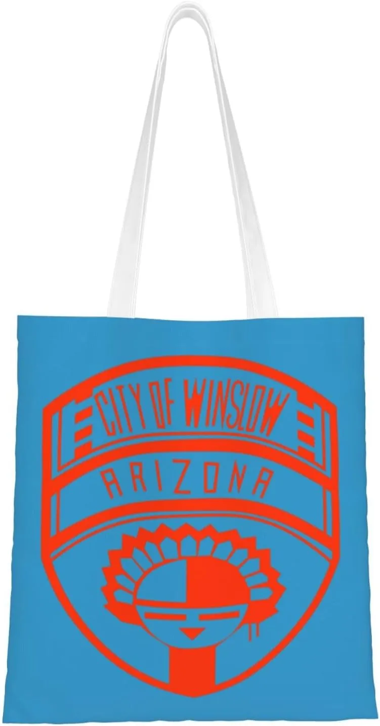 Possible Former Flag Of Winslow, Arizona Tote Bag for Women Canvas Shopping Bags Reusable Large Capacity Casual Shoulder Handbags Grocery Bags DIY Gift Bags