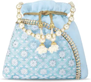 Potli Bags for Women Evening Bag Clutch Ethnic Bride Purse with Drawstring (FPB10)