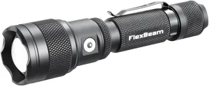 Powertac Flexbeam Tactical Flashlight – 700m Long Throw Zoomable LED, 1200 Lumens, 6 Modes, Rechargeable, Waterproof EDC Torch with Memory Function, Clip & Momentary On for Hunting, Outdoor, Emergency