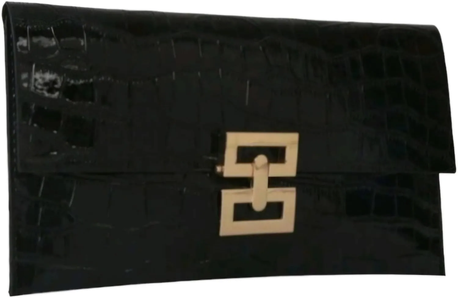 PU Crocodile Print Envelope Clutch Purse (L) 11.6 (W) 0.2 (H) 6.5