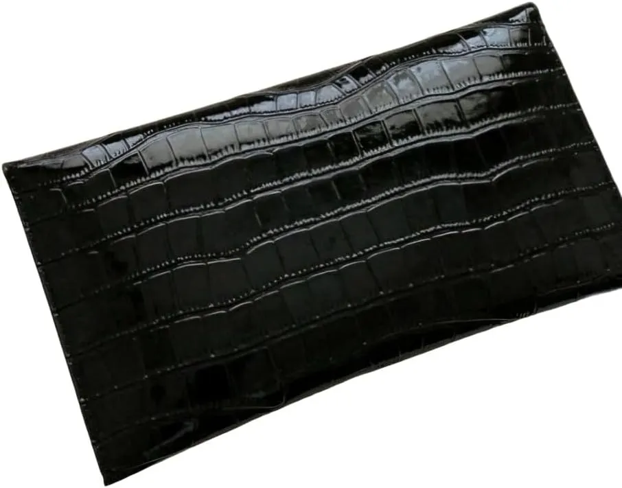 PU Crocodile Print Envelope Clutch Purse (L) 11.6 (W) 0.2 (H) 6.5