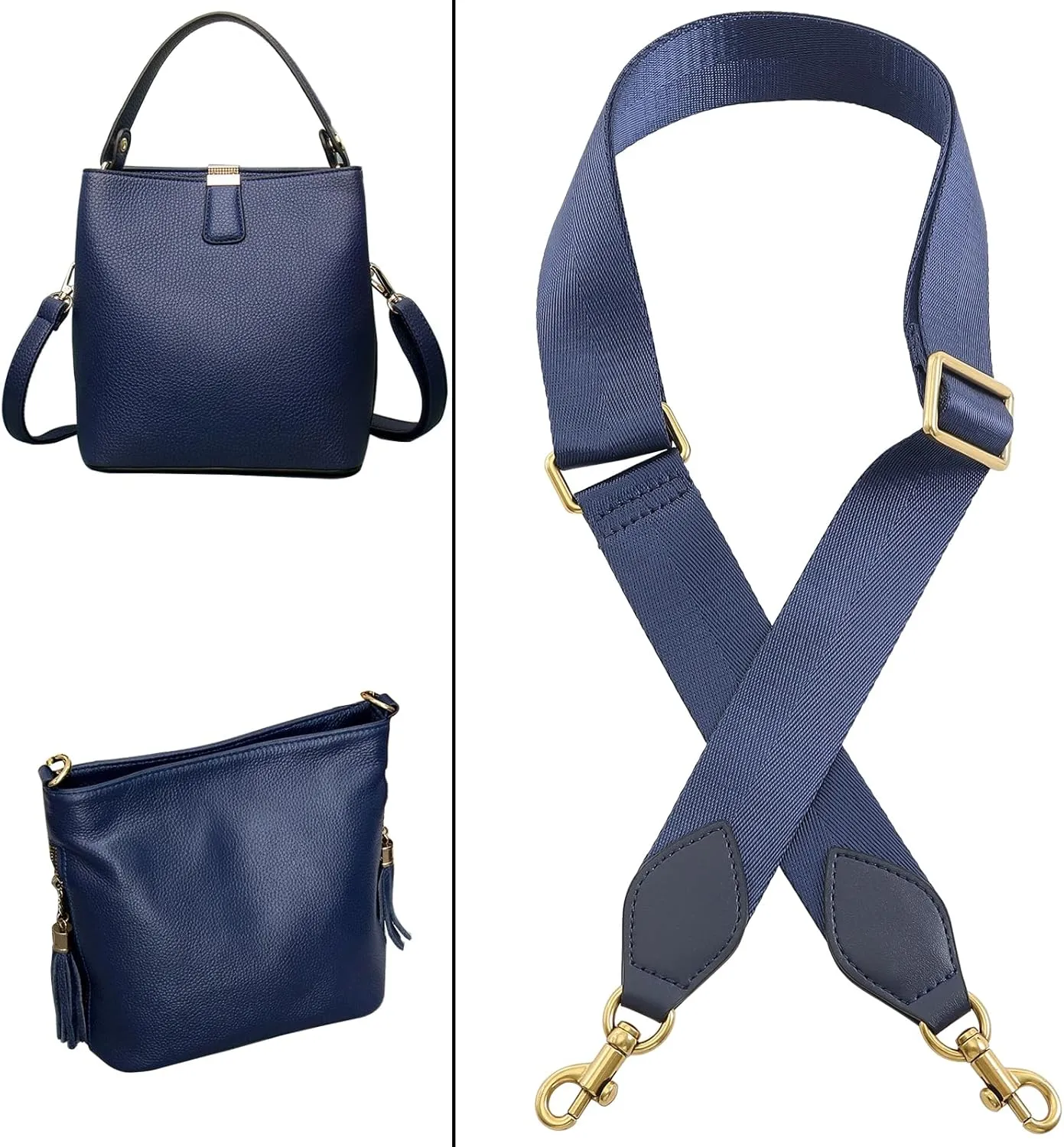 Purse Strap Replacement Crossbody Handbag Stripe Wide Adjustable
