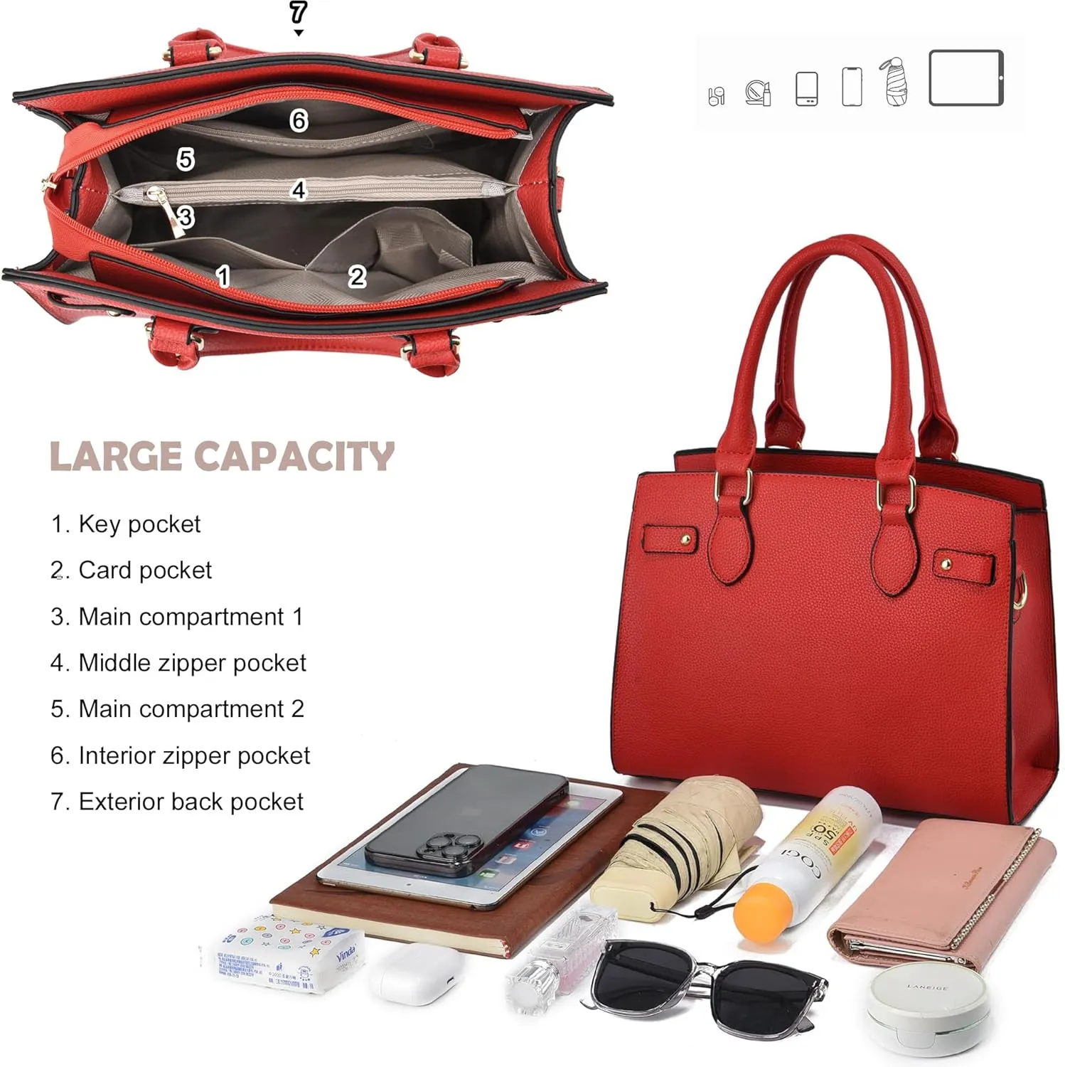 Purses and Handbags for Women Satchel Fashion Ladies Top Handle Shoulder Tote Bags
