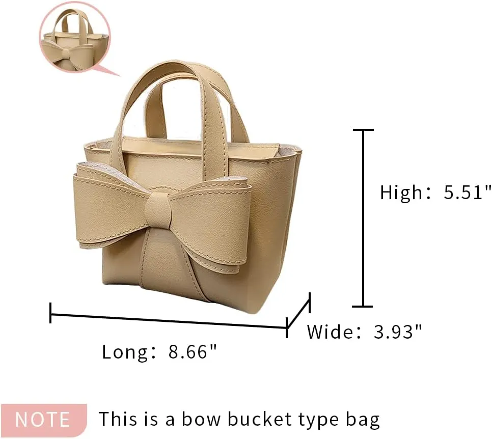 Purses for Women, Bowknot Handbag Shoulder Bag for Women Top-handle Totes Satchel