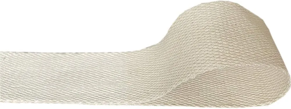 QIANF 1 1/2 Inch Natural Cotton Webbing 25 Yards for Bags Backpack Straps Belts Tote Bag Handles Pet Collars Fabric Purse Making Crafts