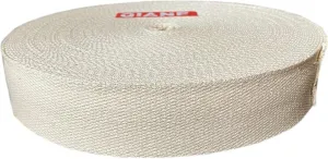 QIANF 1 1/2 Inch Natural Cotton Webbing 25 Yards for Bags Backpack Straps Belts Tote Bag Handles Pet Collars Fabric Purse Making Crafts