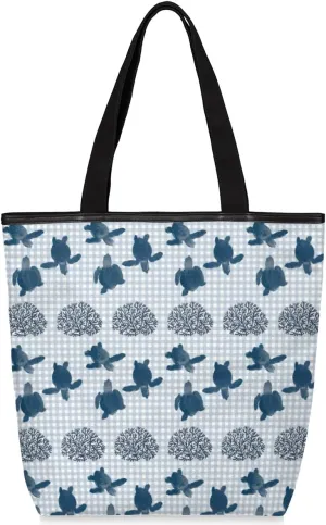 QsirBC Fun Cat Canvas Tote Bag for Women Reusable Shoulder Totebag Pocket Zipper Casual Handbag