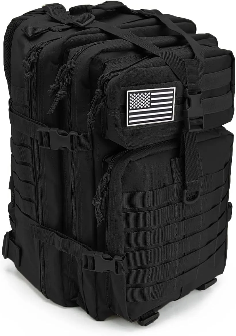 QT&QY 45L Military Tactical Backpacks For Men Camping Hiking Trekking Daypack Bug Out Bag Lage MOLLE 3 Day Assault Pack