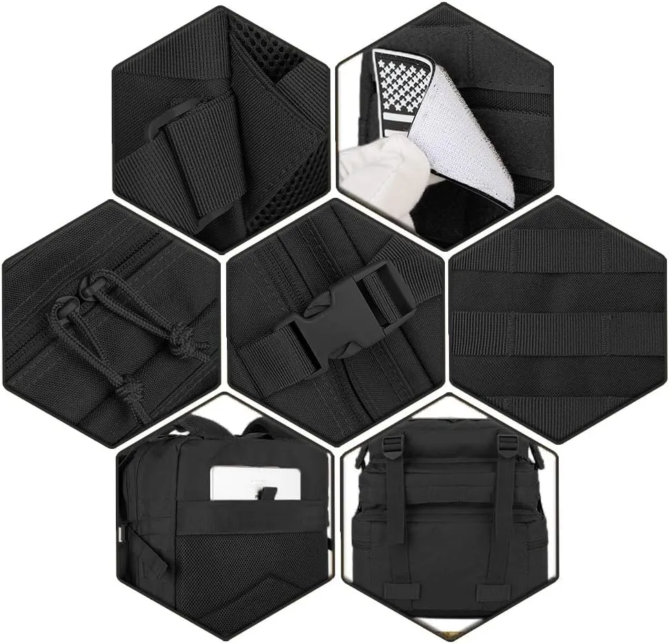 QT&QY 45L Military Tactical Backpacks Molle Army Assault Pack 3 Day Bug Out Bag Hiking Treeking Rucksack…