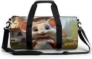 Rat Sports Gym Bag Durable Workout Bags Travel Duffel Bags Yoga Exercise Bag for Women Men