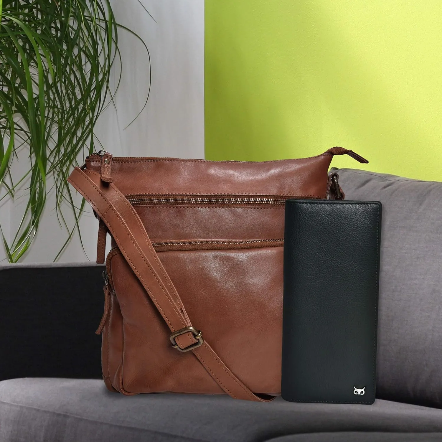 Real Leather Crossbody Bags Purses for Women Shoulder Handbags Crossover Handmade Stylish Trendy Pocketbook