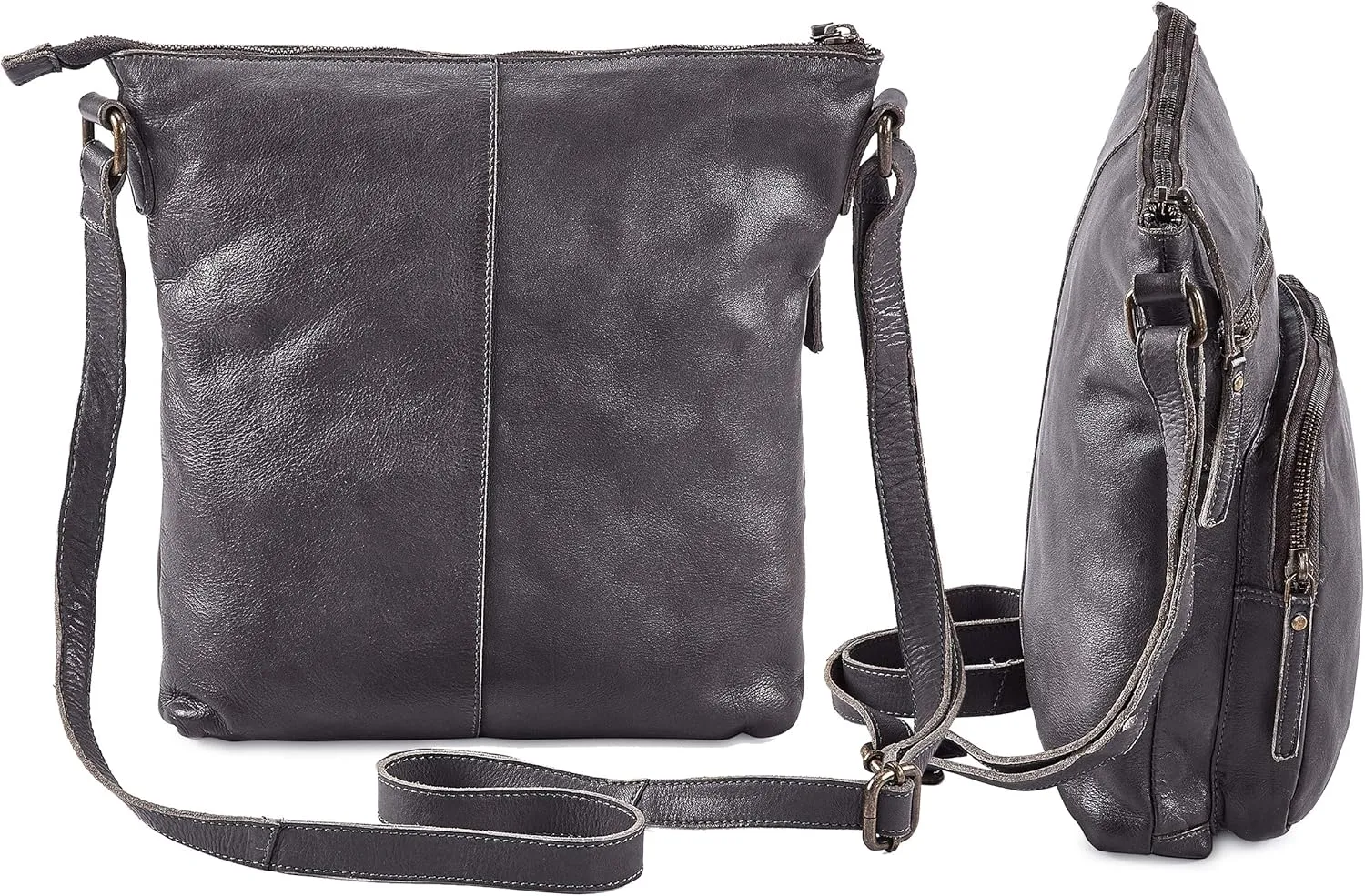Real Leather Crossbody Bags Purses for Women Shoulder Handbags Crossover Handmade Stylish Trendy Pocketbook