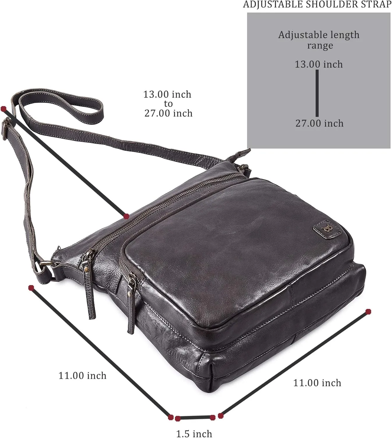 Real Leather Crossbody Bags Purses for Women Shoulder Handbags Crossover Handmade Stylish Trendy Pocketbook