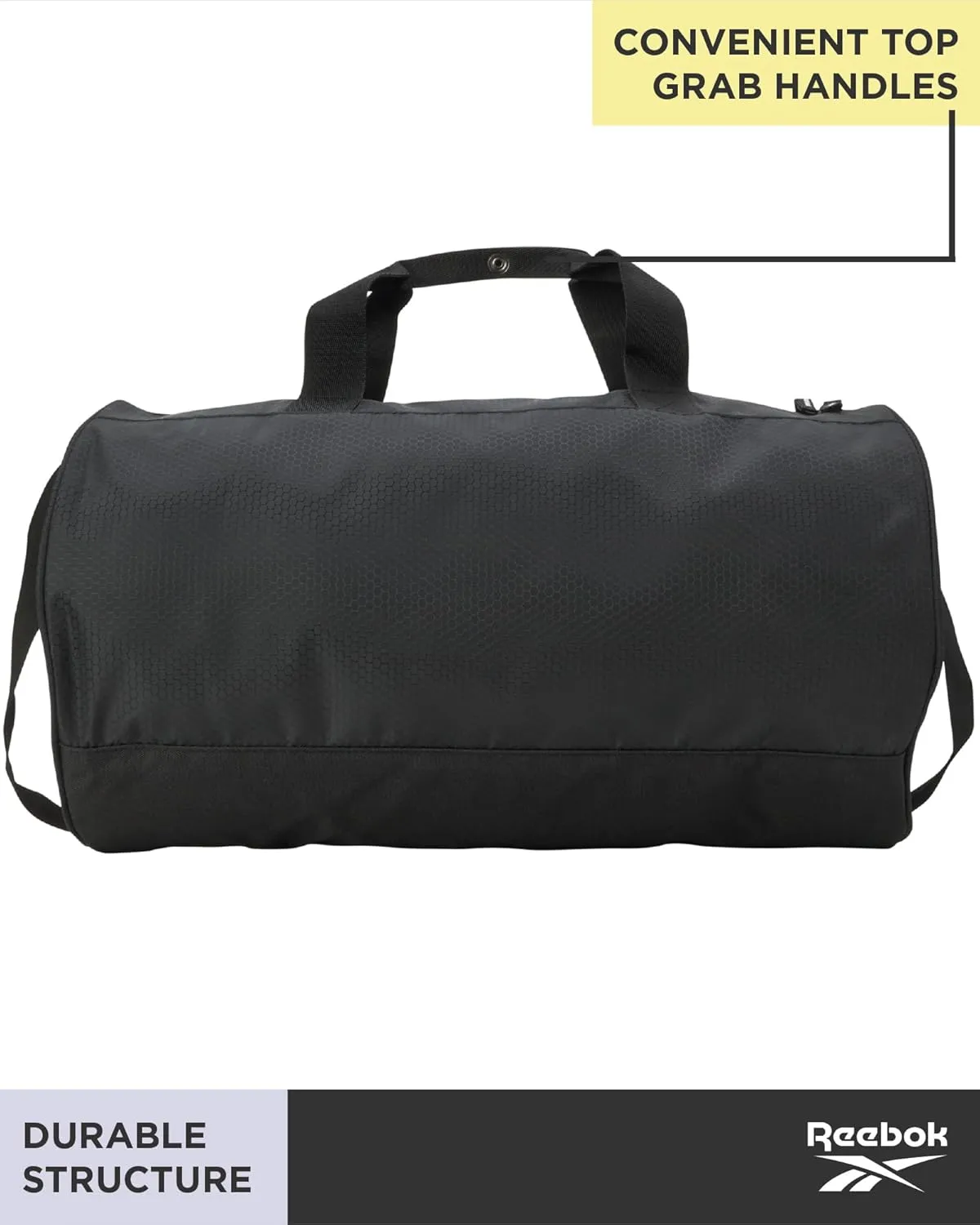 Reebok Duffle Bag - Unisex Lightweight Gym, Sports and Travel Mini Carry On Weekender Bags for Women and Men, Size One Size, Perth II Black