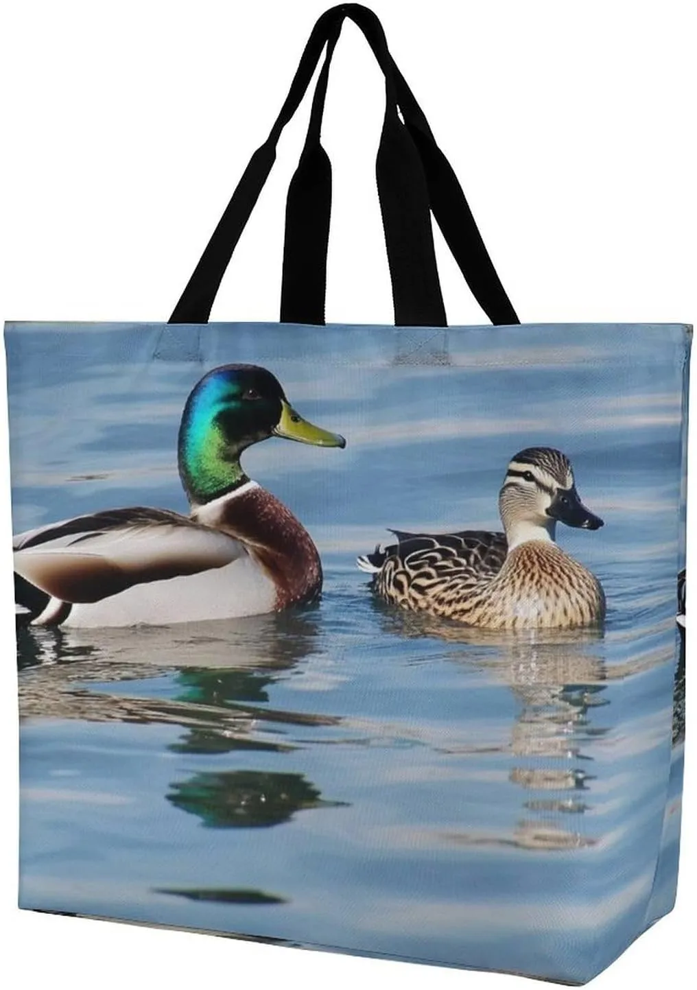 Reusable Grocery Bag for Women, Portable Large Shopping Storage Bag Casual Shoulder Handbags