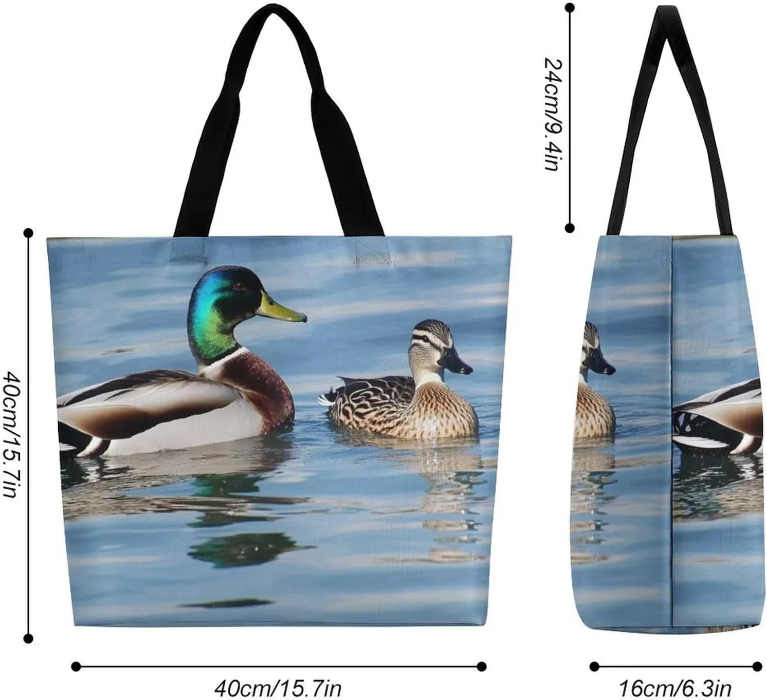 Reusable Grocery Bag for Women, Portable Large Shopping Storage Bag Casual Shoulder Handbags