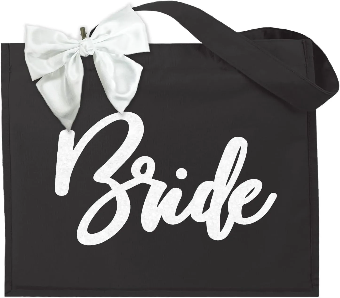 RhinestoneSash Bride Tote Bag - JUMBO SIZE 18" x 14" XL Cotton Canvas Wedding Totes - Engagement and Bridal Shower Gifts