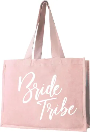 RhinestoneSash Bride Tote Bag - JUMBO SIZE 18" x 14" XL Cotton Canvas Wedding Totes - Engagement and Bridal Shower Gifts