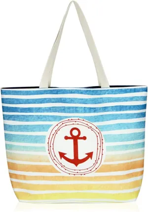 RIAH FASHION Large Reusable Eco Shopper Beach Tote - Travel Shoulder Bag Pineapple, Flower, Skull, Leaf Straw, Leopard Canvas