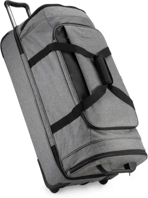 Ricardo Beverly Hills Malibu Bay 3.0 Rolling Duffel Travel Bag with Wheels & Handle, Weather & Abrasion Resistant Polyester, Spacious & Lightweight, StayFresh Polygiene Lining, 30" Wide, Gray