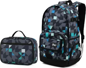 rickyh style Boys and Girls Kids Backpacks, Lightweight Backpack 18.5 x 13.75 x 8.75 Inches lunch bags 10 x 8 x 3.11 Inches Kids Backpacks for School and Travel, BPA Free
