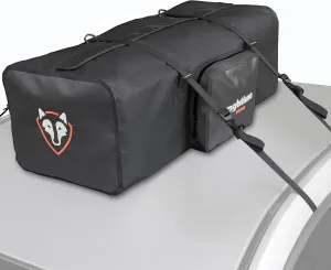 Rightline Gear Car Top Waterproof Duffle Bag For Travel, Attaches With or Without Roof Rack, 120 Liters, Black