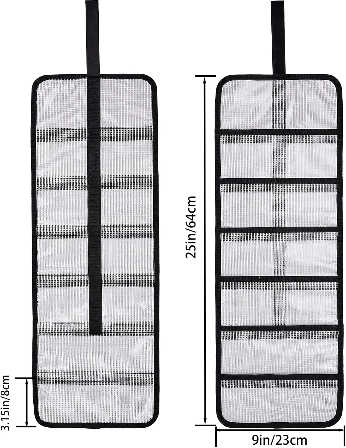 Roll Up Fishing Lure Wraps Set-Durable Lure Bag 6 Pocket PVC Protective Cover Saltwater Hook Covers Fabric Lure Protector Trolling Lure Tackle Box