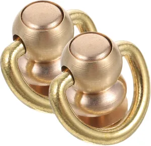 Rotating Covered Buckle Set 2pcs d Ring Rivet Studs Metal Buckles for Crossbody Purse Bag Hardware for Diy Leather Crafts